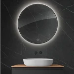 Oltens Nordlis lustro 80 cm okrągłe z oświetleniem LED i systemem Klarglas  64109300