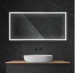 Oltens Nordlis lustro 60x120 cm prostokątne z oświetleniem LED i systemem Klarglas 64107300