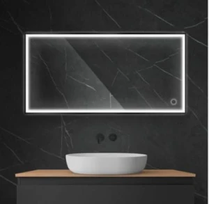Oltens Nordlis lustro 60x120 cm prostokątne z oświetleniem LED i systemem Klarglas 64107300