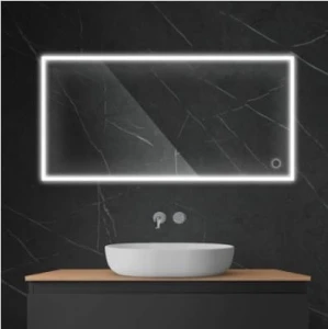 Oltens Nordlis lustro 60x120 cm prostokątne z oświetleniem LED i systemem Klarglas 64107000