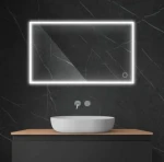 Oltens Nordlis lustro 60x100 cm prostokątne z oświetleniem LED i systemem Klarglas 64106000