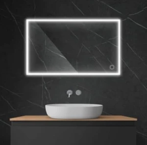 Oltens Nordlis lustro 60x100 cm prostokątne z oświetleniem LED i systemem Klarglas 64106000