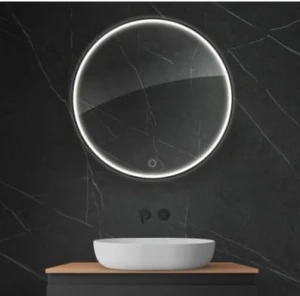 Oltens Nordlis lustro 80 cm okrągłe z oświetleniem LED i systemem Klarglas 64101300