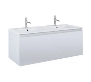 Oltens Vernal umywalka z szafką 120 cm biały połysk/szary mat 68034700