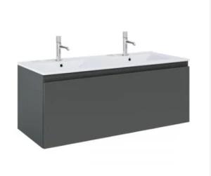 Oltens Vernal umywalka z szafką 120 cm biały połysk/grafit mat 68034400