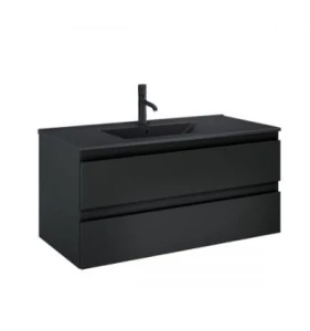 Zestaw Oltens Vernal umywalka z szafką 100 cm czarny mat 68038300