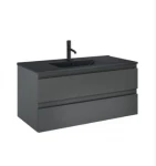 Zestaw Oltens Vernal umywalka z szafką 100 cm czarny mat/grafit mat 68038400