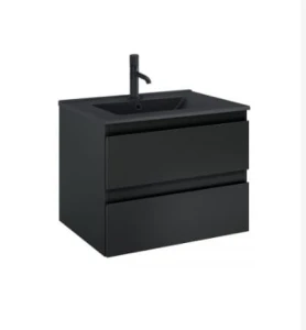 Zestaw Oltens Vernal umywalka z szafką 60 cm czarny mat 68036300