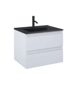 Zestaw Oltens Vernal umywalka z szafką 60 cm czarny mat/szary mat 68036700