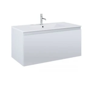 Zestaw Oltens Vernal umywalka z szafką 100 cm biały/szary mat 68016700