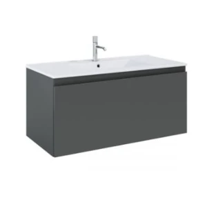 Zestaw Oltens Vernal umywalka z szafką 100 cm biały/grafit mat 68016400
