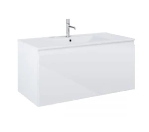 Zestaw Oltens Vernal umywalka z szafką 100 cm biały połysk 68016000