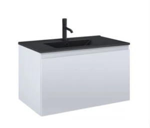 Zestaw Oltens Vernal umywalka z szafką 80 cm czarny mat/szary mat 68015700