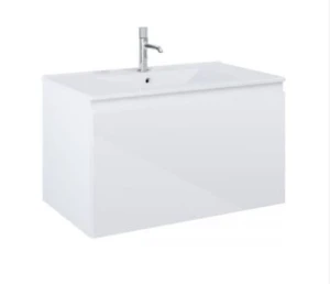 Zestaw Oltens Vernal umywalka z szafką 80 cm biały połysk 68014000