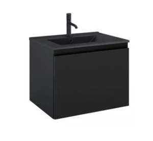 Zestaw Oltens Vernal umywalka z szafką 60 cm czarny mat 68013300