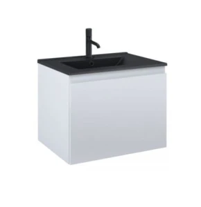 Zestaw Oltens Vernal umywalka z szafką 60 cm czarny mat/szary mat 68013700