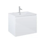 Zestaw Oltens Vernal umywalka z szafką 60 cm biały połysk 68012000