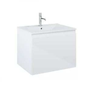 Zestaw Oltens Vernal umywalka z szafką 60 cm biały połysk 68012000