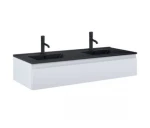 Oltens Vernal umywalka z szafką 120 cm czarny mat/szary mat 68011700