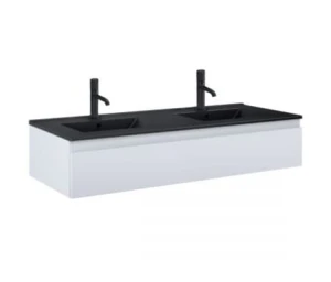 Oltens Vernal umywalka z szafką 120 cm czarny mat/szary mat 68011700