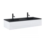 Oltens Vernal umywalka z szafką 120 cm czarny mat/biały połysk 68011000