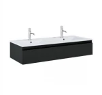 Oltens Vernal umywalka z szafką 120 cm biały połysk/czarny mat 68010300