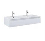 Oltens Vernal umywalka z szafką 120 cm biały połysk/szary mat 68010700