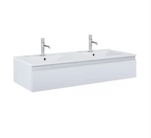 Oltens Vernal umywalka z szafką 120 cm biały połysk/szary mat 68010700