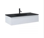 Zestaw Oltens Vernal umywalka z szafką 100 cm czarny mat/szary mat 68009700