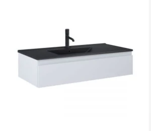 Zestaw Oltens Vernal umywalka z szafką 100 cm czarny mat/szary mat 68009700