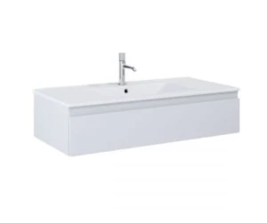 Zestaw Oltens Vernal umywalka z szafką 100 cm biały połysk/szary mat 68008700