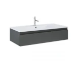 Zestaw Oltens Vernal umywalka z szafką 100 cm biały/grafit mat 68008400