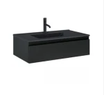 Zestaw Oltens Vernal umywalka z szafką 80 cm czarny mat 68007300