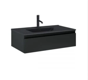 Zestaw Oltens Vernal umywalka z szafką 80 cm czarny mat 68007300