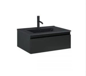 Zestaw Oltens Vernal umywalka z szafką 60 cm czarny mat 68005300