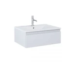 Zestaw Oltens Vernal umywalka z szafką 60 cm biały/szary mat 68004700