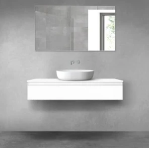 Oltens Vernal szafka 120 cm podumywalkowa wisząca biały połysk 60012000