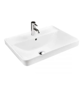 Oltens Kolma umywalka 61x47,5 cm wpuszczana prostokątna z powłoką SmartClean biała 41708000