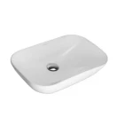 Oltens Solvig umywalka 51x34 cm nablatowa owalna z powłoką SmartClean biała 40822000