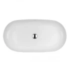 Oltens Hamnes Thin umywalka 80x40 cm nablatowa owalna z powłoką SmartClean biała 40821000