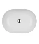 Oltens Hamnes Thin umywalka 60,5x41,5 cm nablatowa owalna z powłoką SmartClean biała 40820000