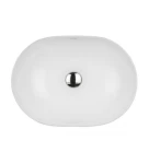 Oltens Hamnes Thin umywalka 49,5x35,5 cm nablatowa owalna z powłoką SmartClean biała 40819000