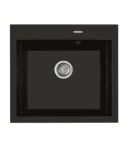Oltens Gravan zlewozmywak granitowy 1-komorowy 57x51,5 cm czarny mat 72000300