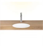 Oltens Mana umywalka 46x38 cm podblatowa owalna z powloką SmartClean biała 40600000