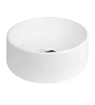Oltens Lagde umywalka 40 cm nablatowa okrągła z powłoką SmartClean biała 40816000