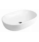 Oltens Hamnes umywalka 60x42,5 cm nablatowa owalna z powłoką SmartClean biała 40815000