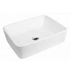 Oltens Forde umywalka 48x37 cm nablatowa prostokątna z powłoką SmartClean biała 40814000