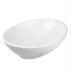 Oltens Etne umywalka 40x33 cm nablatowa owalna z powłoką SmartClean biała 40813000