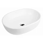 Oltens Hamnes umywalka 47,5x34 cm nablatowa owalna z powłoką SmartClean biała 40809000