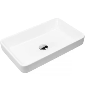 Oltens Fossa umywalka 55x34 cm nablatowa prostokątna z powłoką SmartClean biała 40801000
